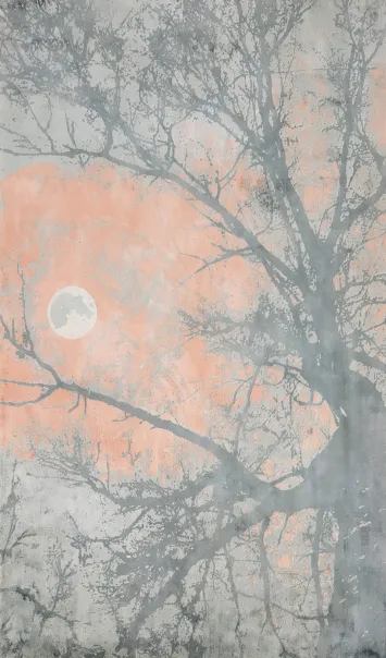 Moonlit Enchantment Abstract Area Rug 5x8