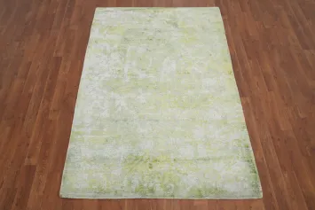 Distressed Look Abstract Modern Rug 4x6