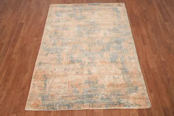 Distressed Look Abstract Modern Accent Rug 4x6
