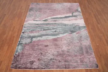 Handmade Abstract Oriental Area Rug 6x8