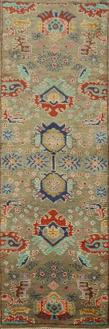 Handmade Wool Oushak Oriental Runner Rug 3x8