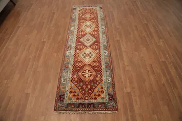 Geometric Viss Indian Runner Rug 3x8