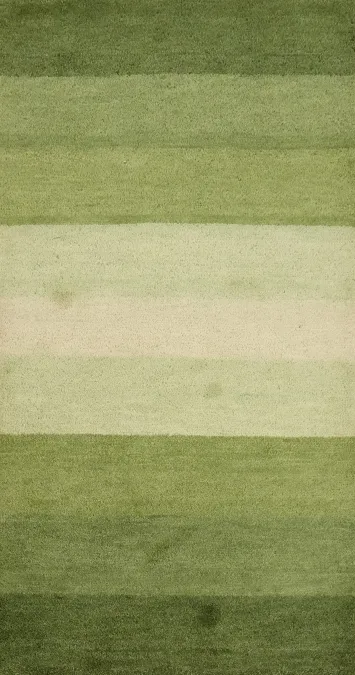 Green Gabbeh Oriental Runner Rug 2x5