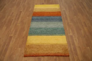 Vibrant Multi-Color Spectrum Gabbeh Rug 3x6 for Modern Spaces
