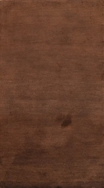 Luxurious Solid Brown Gabbeh Rug 2x5 for a Sophisticated Touch in Any Room