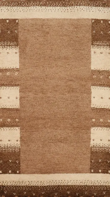 Brown Wool Gabbeh Oriental Rug 2x4