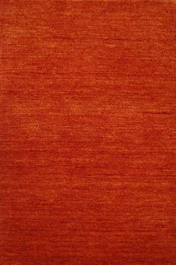 Orange Wool Solid Gabbeh Oriental Rug 2x3