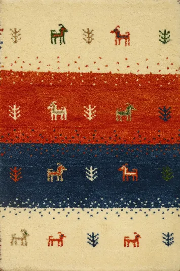 Little Animals Design Gabbeh Oriental Rug 2x3