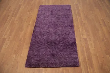 Luxurious Purple Shag Gabbeh Rug 2x5 for Warmth and Style in Living Spaces
