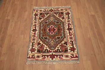 Geometric Heriz Serapi Handmade Wool Rug 2x3