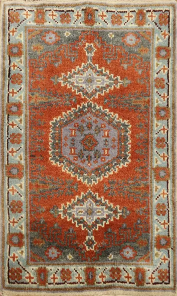 Geometric Viss Handmade Wool Rug 2x3