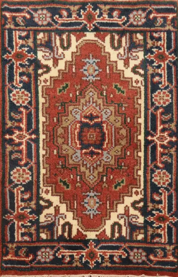 Geometric Heriz Serapi Oriental Accent Rug 2x3