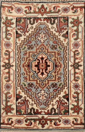 Geometric Heriz Serapi Oriental Accent Rug 2x3