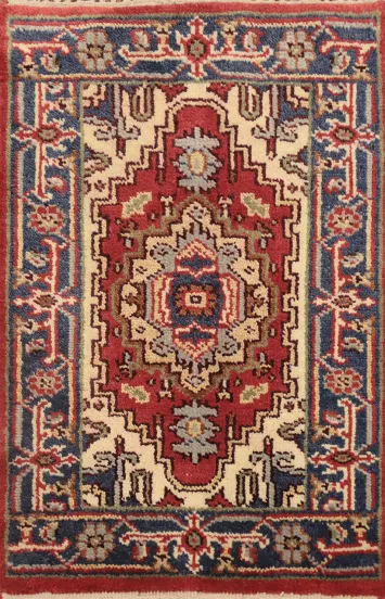 Geometric Heriz Serapi Handmade Wool Rug 2x3
