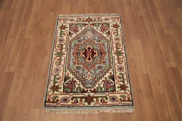 Geometric Heriz Serapi Handmade Foyer Rug 2x3