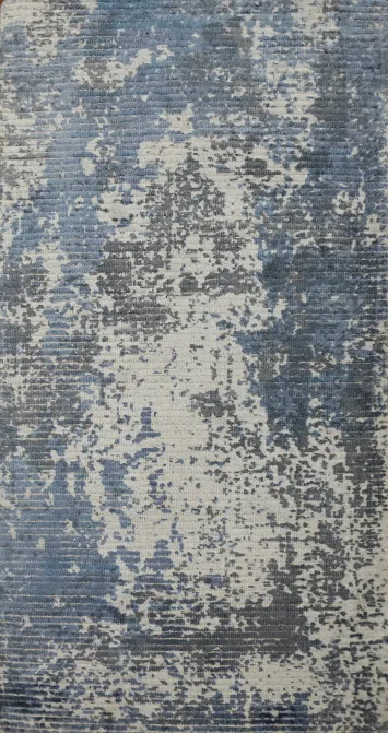 Contemporary Abstract Rug 2x4 with Artistic Distressed Look Pattern