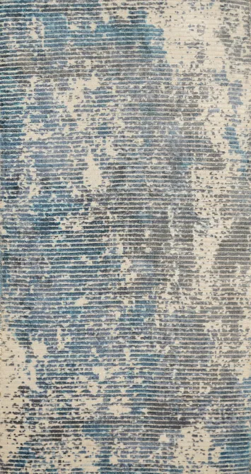 Abstract Coastal Blue and Gray Abstract Rug 2x4 for Modern Spaces