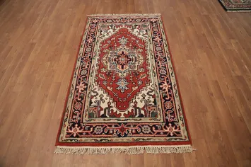 Geometric Heriz Serapi Handmade Wool Rug 3x5