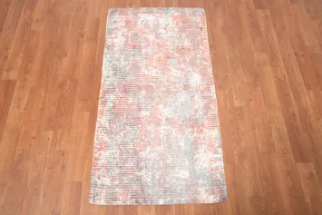 Elegant Modern Abstract Rug 2x4 in Soft Color Hues
