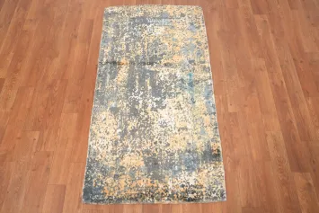 Distressed Look Abstract Oriental Rug 2x4