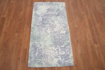 Whispering Lilac: Contemporary Blend of Soft Hues Abstract Rug 2x4