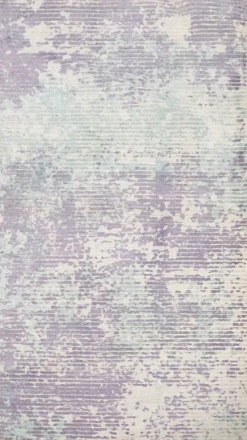 Pastel Harmony: Enchanting Purple and Aqua Abstract Rug 2x4