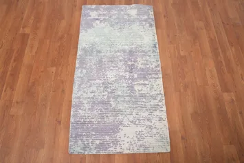 Pastel Harmony: Enchanting Purple and Aqua Abstract Rug 2x4
