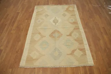 Vegetable Dye Tribal Wool Kilim Handwoven Rug 3x5