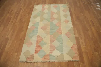 Vegetable Dye Wool Kilim Handwoven Rug 3x5