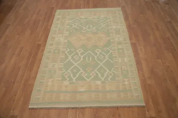 Vegetable Dye Geometric Kilim Handwoven Rug 4x6
