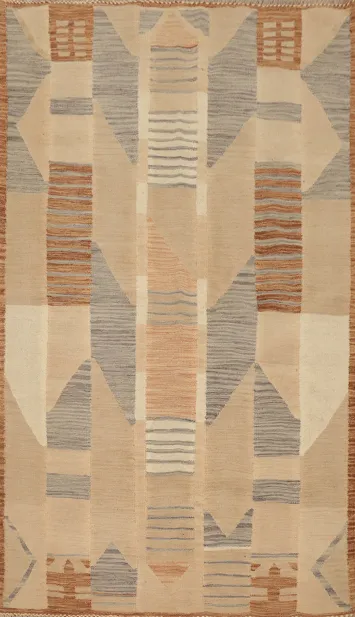 Vegetable Dye Geometric Kilim Handwoven Rug 4x6