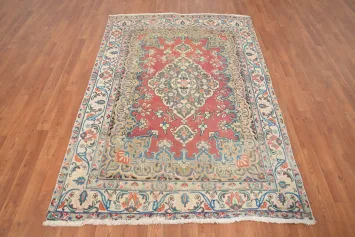 Vintage Wool Tabriz Persian Rug 5x6