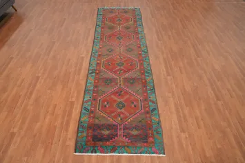 Handmade Wool Ardebil Persian Runner Rug 4x13