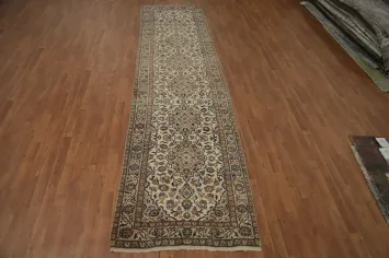 Traditional Floral Kashan Persian Runner Rug 3x13