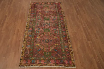 Handmade Wool Geometric Heriz Persian Rug 4x7