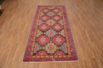 Geometric Ardebil Persian Runner Rug 4x9