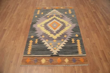 Vegetable Dye Tribal Wool Kilim Handwoven Rug 3x5