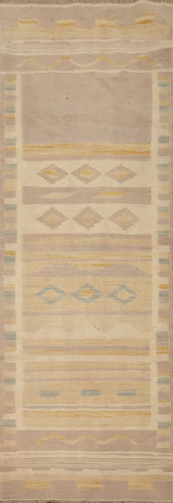 Geometric Kilim Handwoven Runner Rug 2x6