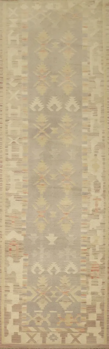 Vegetable Dye Kilim Handwoven Runner Rug 3x12
