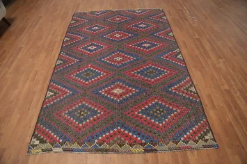 Vegetable Dye Kilim Turkish Area Rug 5x9