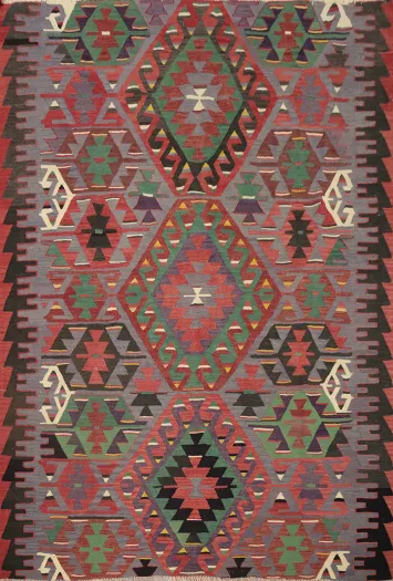 Vegetable Dye Kilim Turkish Rug 6x7