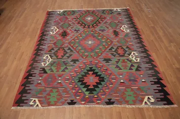 Vegetable Dye Kilim Turkish Rug 6x7