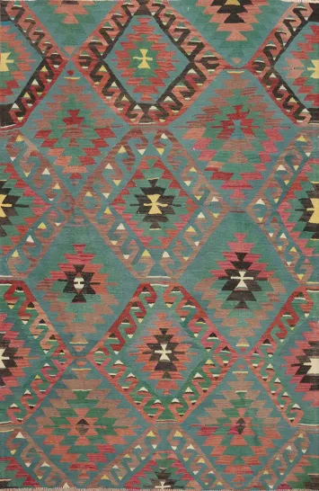 Vegetable Dye Kilim Turkish Rug 5x7