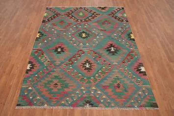Vegetable Dye Kilim Turkish Rug 5x7
