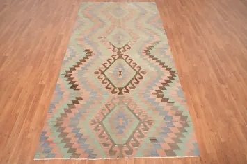 Pastel Diamond Kilim Area Rug 5x10 for a Soft Aesthetic