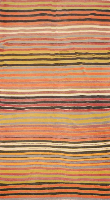 Vibrant Stripes Kilim Area Rug 5x10 for a Colorful Living Space
