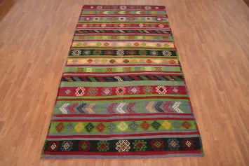 Geometric Kilim Vegetable Dye Area Rug 6x10