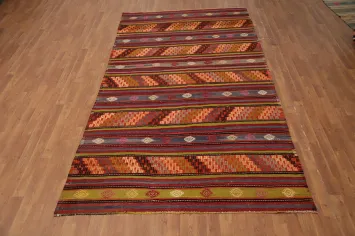 Vegetable Dye Kilim Turkish Area Rug 6x10
