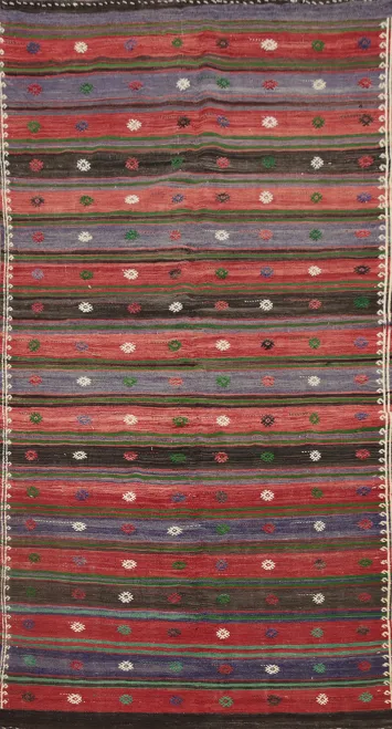 Vegetable Dye Kilim Turkish Area Rug 5x10