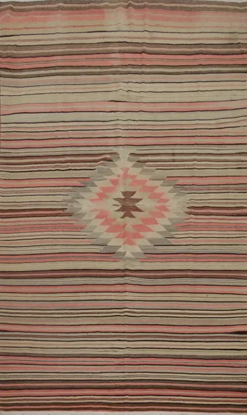 Vegetable Dye Kilim Turkish Area Rug 6x10